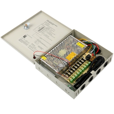 Compatto 12v 10a 9 canali Box di alimentazione per telecamere CCTV Frequenza di uscita 50/60Hz