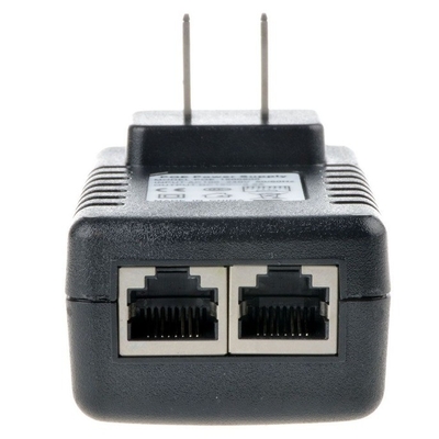 Nero 24V 1A Collegamento a parete POE Iniettore Ethernet Adattatore IP Telefono Camera alimentazione 24 V