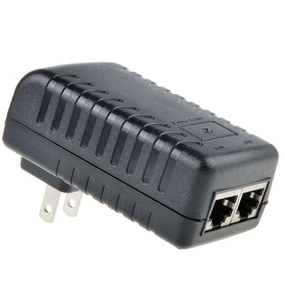 Nero 24V 1A Collegamento a parete POE Iniettore Ethernet Adattatore IP Telefono Camera alimentazione 24 V