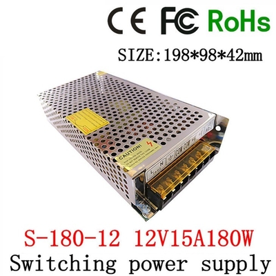 Fornitore di alimentazione a corrente continua a uscita singola 12V 15A 180W per alimentatori di commutazione a 50/60Hz