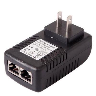 PoE Injector Ethernet Adapter 48V 500mA Collegamento a parete per l'alimentazione del telefono IP/camera