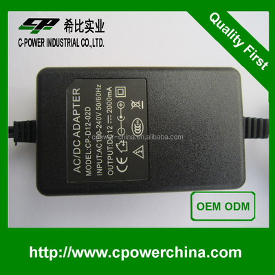 Tecnico 12V 2A 24W Adaptore di corrente continua per la telecamera di sicurezza di Bunker Hill Facile installazione