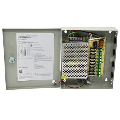 C-Power 9 Channel CH CCTV Camera di sicurezza Distribuzione PTC Power Supply Box 12V Output