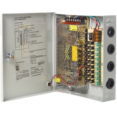 Alte frequenze 12V 10A 120W 18ch CCTV Camera di commutazione di alimentazione con CE ROHS FCC