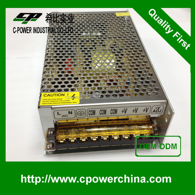 Fornitore di alimentazione per banchi industriali compatto e resistente a 12 V dc 10 ampere 5a, di dimensioni 199*98*42
