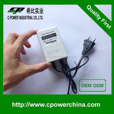 Ottimo adattatore di corrente 12V DC impermeabile con corrente di uscita di 2000mA in bianco