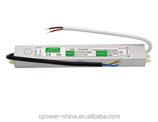 30W DC 24V 12V LED White Strip Driver Transformer Modulo IP67 Adattatore di alimentazione impermeabile