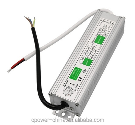 Bianco argento 24v DC impermeabile elettronica 50W LED driver 100w 25w IP67 trasformatore di alimentazione