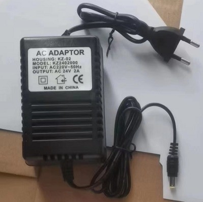 Trasformatore di potenza elettrica lineare a fase singola AC a AC 24V 2A con presa a corrente continua 5.5*2.1