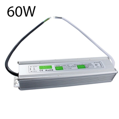 Semplice uscita 60W 5A IP67 L'alimentazione LED impermeabile 12V AC/DC con efficienza 86%