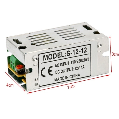 12V 1A 12W alimentazione per CCTV LED uscita frequenza 50/60Hz elettronica LED CCEV