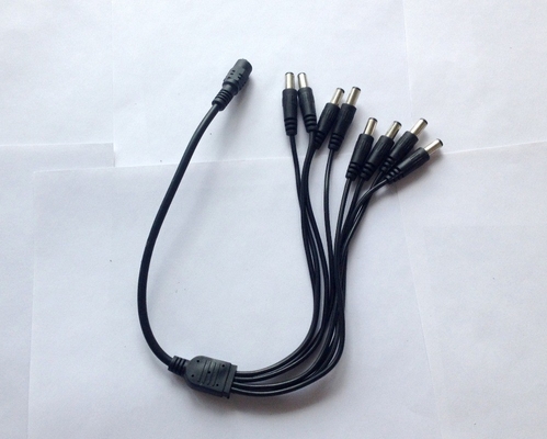 1 cavo splitter maschio a 8 doppio femmina per telecamere CCTV da 5,5 mm/2,1 mm