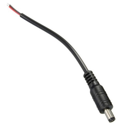 5.5*2.1mm Maschio connettore della spina elettrica a corrente continua spogliato Femminile fine CCTV PSU cavo 12V
