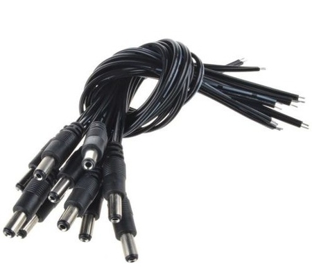 12V DC Power Pigtail Maschio 5.5*2.1mm Cable Plug Wire per telecamera CCTV in colore nero