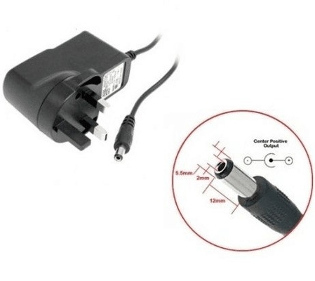 Tipo di uscita DC 12V di plastica nera Adaptore 6W 12W 1A 0.5A 12 Volt 0.5 Amp