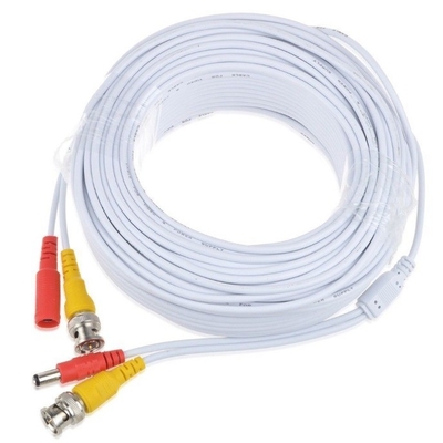 DVR CCTV Wire di sorveglianza Bianco cavo di alimentazione video BNC con connettore maschile BNC coassiale