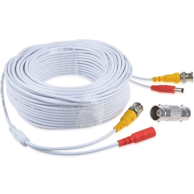 DVR CCTV Wire di sorveglianza Bianco cavo di alimentazione video BNC con connettore maschile BNC coassiale