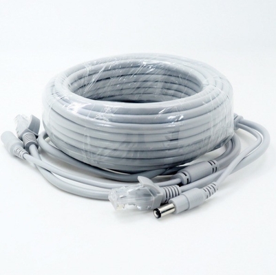 Cavo due in uno per l'estensione della rete Ethernet CCTV RJ45 e NVR di potenza DC 12V in colore grigio
