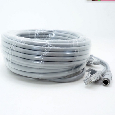 Cavo due in uno per l'estensione della rete Ethernet CCTV RJ45 e NVR di potenza DC 12V in colore grigio
