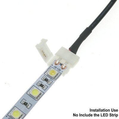 3528/5050 LED Strip 2Pin Female Plug Connector Cable DC con rame in scatola e PVC