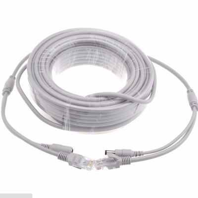 3/5/10/15/20/30M 50m Grigio CAT5/CAT-5e Ethernet RJ45 DC Power CCTV Network Cavo LAN per telecamera POE