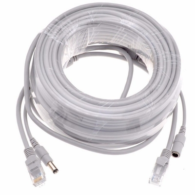 3/5/10/15/20/30M 50m Grigio CAT5/CAT-5e Ethernet RJ45 DC Power CCTV Network Cavo LAN per telecamera POE