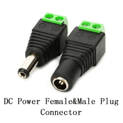 12V Jack di alimentazione a corrente continua Black f connettore adattatore di alimentazione 5.5mm x 2.1mm Certificato CE
