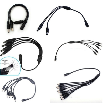 5.5x2.1mm/5.5x2.5mm connettore cavo DC Power Splitter per CCTV a bassa e media tensione