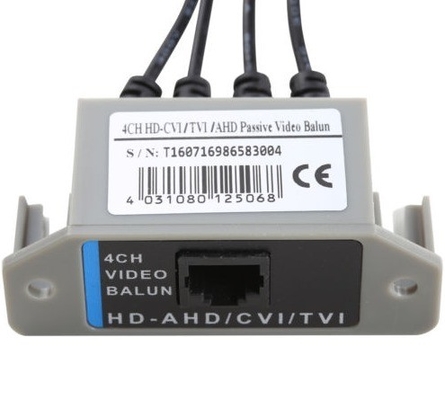 - 4CH HD video passivo Balun Transceiver BNC a UTP RJ45 CCTV via Twisted Pair