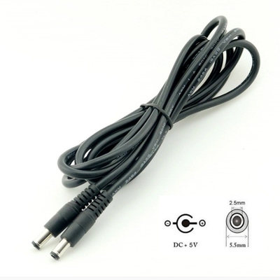 Nero 1/2/5/10M Cable di estensione dell'alimentazione DC per telecamera di sicurezza CCTV 5.5x2.5mm