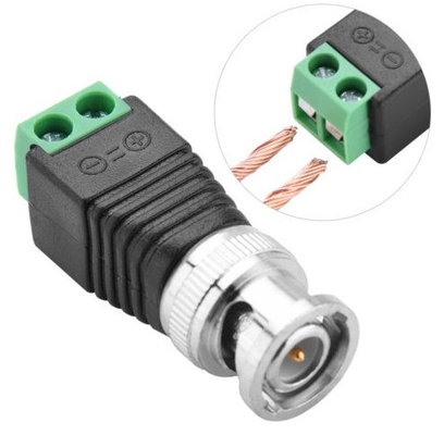 CAT5 a BNC Video coaxial Balun 2.1mm Maschio CC Power Connector Kit AF come accessori CCTV