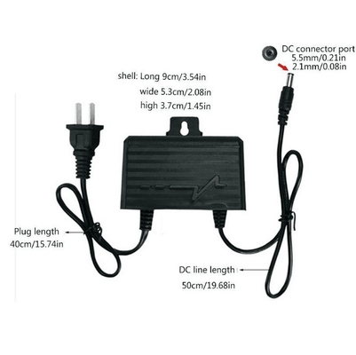 AC 100-240v 50-60hz Input Black Shell 12v2a Adapter di alimentazione per applicazioni all'aperto