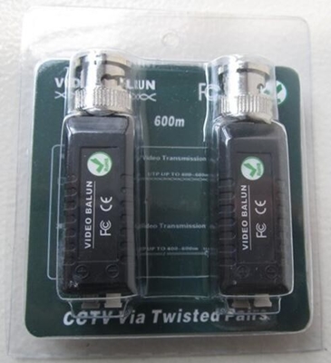 CAT5e CAT6 a Camera Balck Single Channel Passive BNC Video Balun Transceiver Adapter