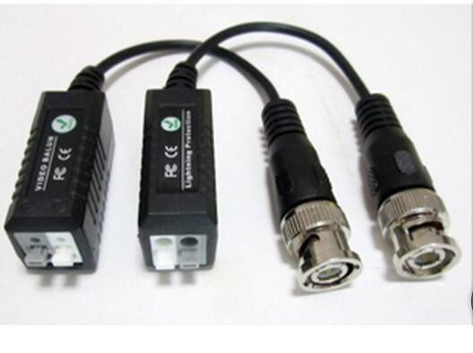 CAT5e CAT6 a Camera Balck Single Channel Passive BNC Video Balun Transceiver Adapter