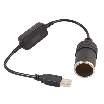 5V a 12V USB auto accenditore di sigarette presa femminile convertitore adattatore nero PVC Design