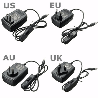 Molto conveniente 100-240V AC Input 12VDC 2A 24W 12V 3A 36W Adaptore di alimentazione On Off Switch