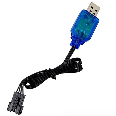 Materiale ABS connettore SM-4P caricabatterie agli ioni di litio con cavo USB e protezione