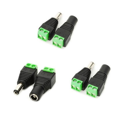 LED 12V DC maschio femmina 2.1 x 5.5mm connettore di alimentazione Adaptore di presa presa di presa per CCTV