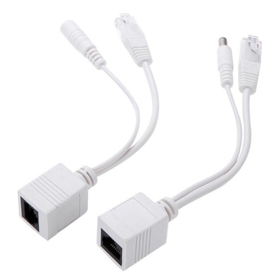 CE Certificate Pairs POE Ethernet Injector Splitter Adapter Cable per CCTV RJ 45 RCA