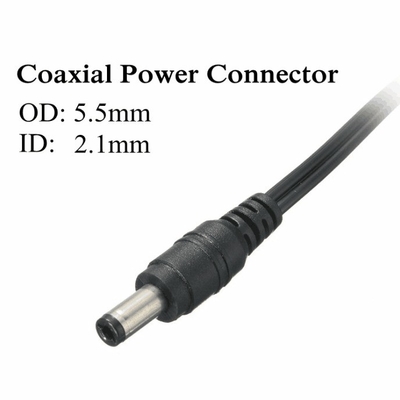 12V 0.5A 500mA 1A 1000mA Adaptore di alimentazione CCTV LED con interruttore di accensione/spena in linea 5.5x2.1 cavo CC