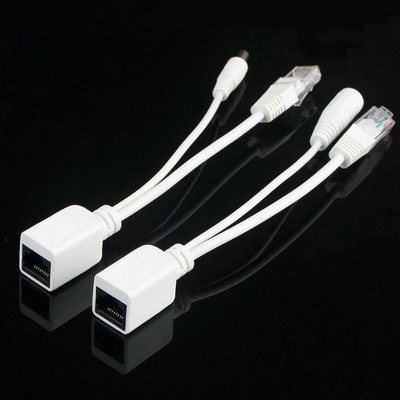 CE Certificate Pairs POE Ethernet Injector Splitter Adapter Cable per CCTV RJ 45 RCA