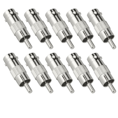 RCA Maschio a BNC Femmina Cable Coax Connector Plug per l'installazione di telecamere CCTV