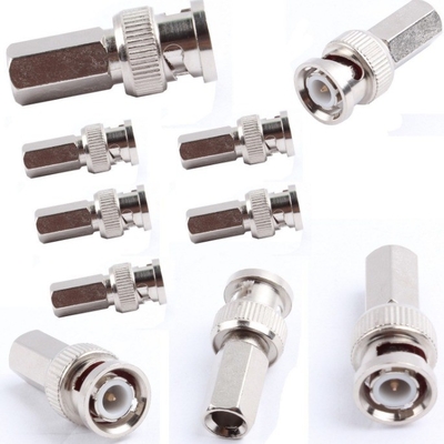 BNC Male Twist-on Coaxial Connector per telecamere di sicurezza CCTV e RG59 certificato CE