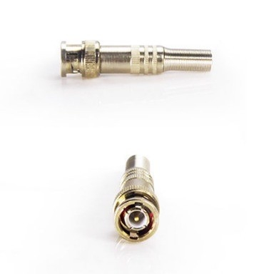 Superiore Silver BNC Male Connector Plug Adapter per cavo audio video senza saldatura