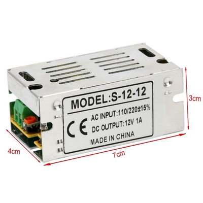 12V 1A 24V 0.5A 5V 2A AC DC 10W Fornitore di alimentazione di commutazione con 110v/220v Efficienza 82%