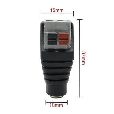 Copper 12V Female Connector Plug 5.5*2.1mm Adapter Plug per LED Flexible Strip Tape