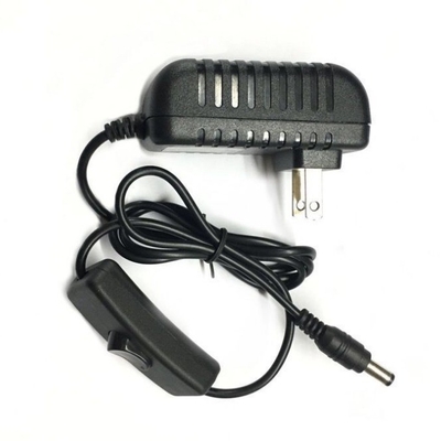 ABS PC 100-240V AC Adaptore di alimentazione con interruttore di accensione e spegnimento con corrente di uscita di 2000mA
