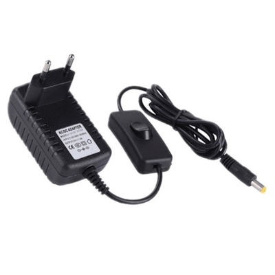 12V 1A/2A C-Power Power Supply con interruttore On/Off e connettore DC 5.5*2.5mm/5.5*2.1mm