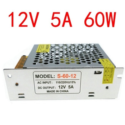 Protezione da sovratensione 60W 12V 5A Fornitura di corrente continua per un'ampia gamma di esigenze