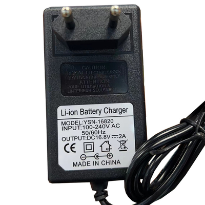 CE FCC ROHS certificato 16.8V 2A caricabatterie agli ioni di litio per adattatore di alimentazione C-Power